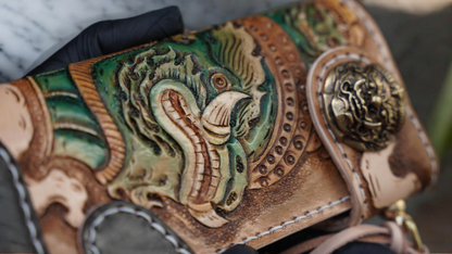 "Artful Yak" - Handcrafted Leather Wallet