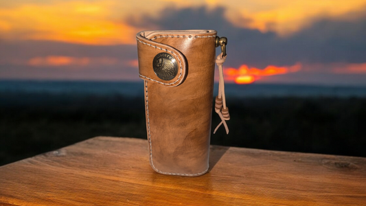 "Timeless Tanned" - Handcrafted Leather Wallet (LONG)