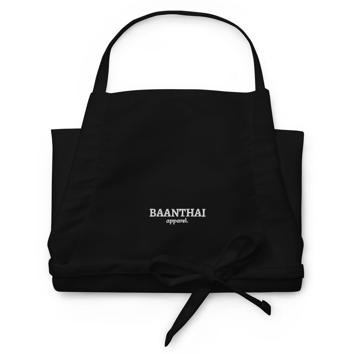 "Embroidered Essentials" Apron - Black