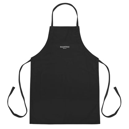 "Embroidered Essentials" Apron - Black