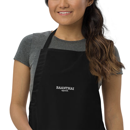 "Embroidered Essentials" Apron - Black