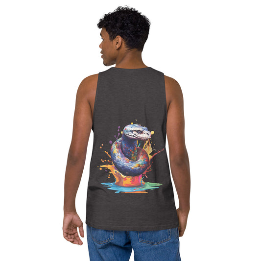 "Serpent Splash" Men's Tank - Grey