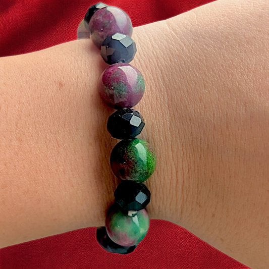 "Deep Hues" - Thai Stone Beaded Bracelet