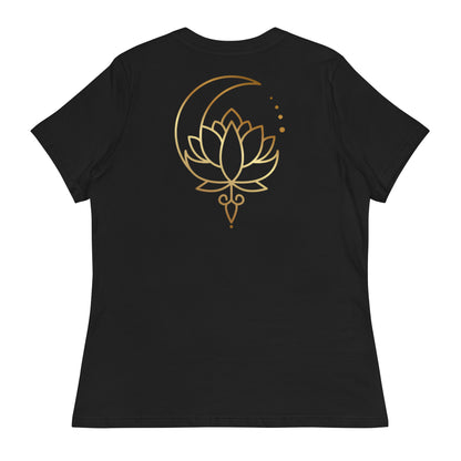 "Golden Lotus" Women's Tee - Black