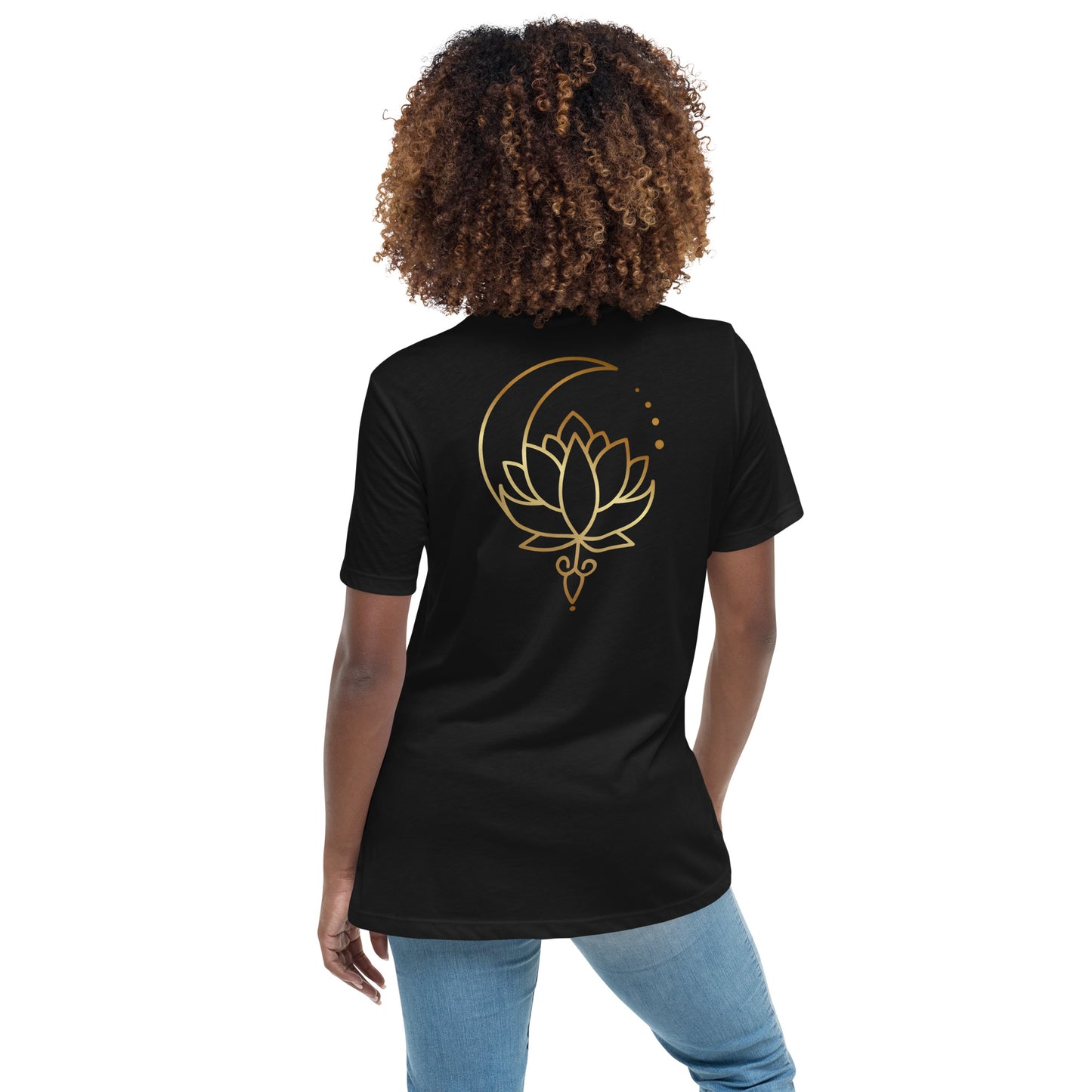 "Golden Lotus" Women's Tee - Black